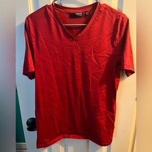 Murano Red V-neck slim fit shirt